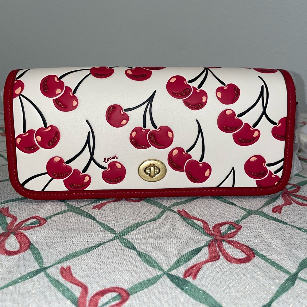 Coach cherry dinky bag